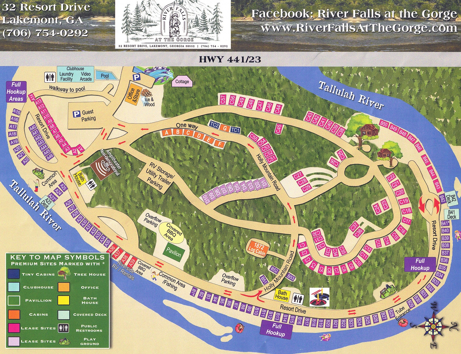 Campground Map | River Falls at the Gorge